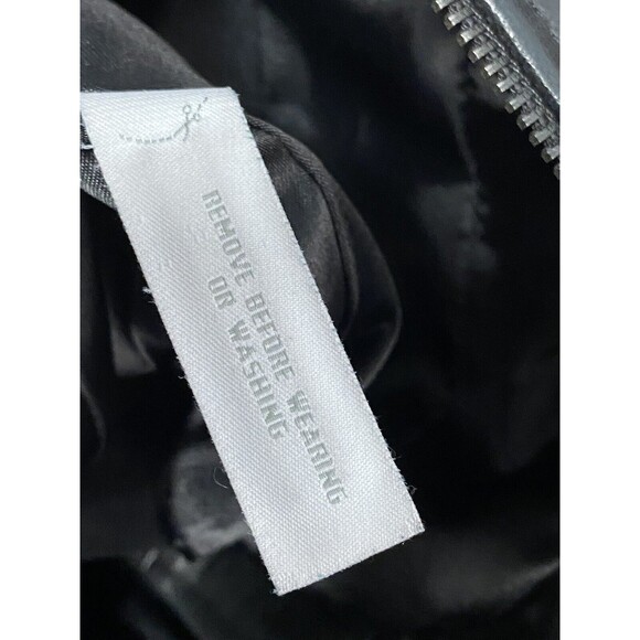 Ann Taylor Petites 100% Leather Black Women's Moto Jacket, Size LP Lined - Picture 5 of 6